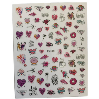 Valentines Hearts Stickers (5)