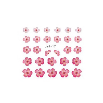 Pink Flower Nail Decals