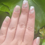 Press On Nails - Light Pink, Green & White Daisies