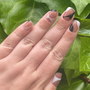 Press On Nails - Nude, Black and White Swirl