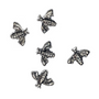 Silver Bee Charms