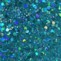 Teal Holographic Hexagon Mix - 1g Jar