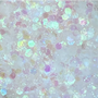 White iridescent Hexagon Mix - 1g Jar