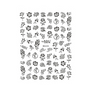 Black Flower Stickers