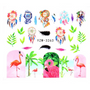 Flamingo and Dream Catcher Nail Decals