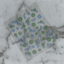 Green & Blue Flower 3D Stickers