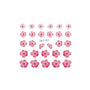 Pink Flower Nail Decals