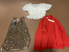 47 Unit Lot (SKU#: AB1378) Adidas, Lucky Brand, Calvin Klein, Tahari, Armani Exchange, Adrianna Papell, Cyrus, and more