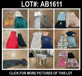 59 Unit Lot (SKU#: AB1611) Calvin Klein, Max Studio, Caution To The Wind, 1996 Freshman, Rose+Olive, Sincerely Jules, Rachel Zoe, 90 Degree, Under Armour, Brookes, La Blanca, and more