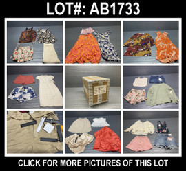 70 Unit Lot (SKU#: AB1733) Catherine Malandrino, Anne Kelin, Loft, ATL, Sancturary, C&C, Jules & Leopold, House of Harlow, Nicole Miller, Zara, Rachel Zoe, 1822 Denim, Nanette, Nike, and more