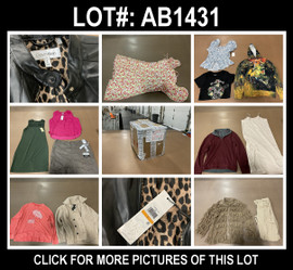 35 Unit Lot (SKU#: AB1431) Calvin Klein Jacket, Max Stuido, Tommy Bahama, Rachel Zoe, Columbia, Michael Kors, and more