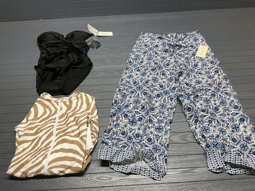 43 Unit Lot (SKU#: AB1771) Gottex, Michael Kors, Joie, Calvin Klein, Vince Camuto, Kendall + Kylie, Ellen Tracy, NipTuck, Nicole Miller, Rachel Zoe, Happily Grey, Lucky Brand, Jules & Leopold, and more
