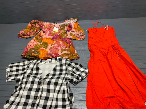 32 Unit Lot (SKU#: AB1810) Free People, House of Harlow, Anne Klein, Michael Kors, O.P.T, Loft, Cyrus, Tommy Hilfiger, Calvin Klein, See You Monday, Bozzolo, Becca, Ralph Lauren Polo, Adidas, NipTuck Swim, and more