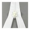 #5 White Plastic Short Single Pull Zipper Slider - ZN5PS W