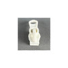 #5 White Plastic Short Single Pull Zipper Slider - ZN5PS W