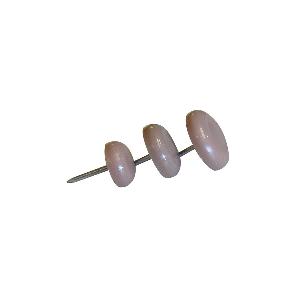 7/8 Inch White Nylon Chair Glides / Caps - 10 Pack, Protects Floors, Reduces Noise