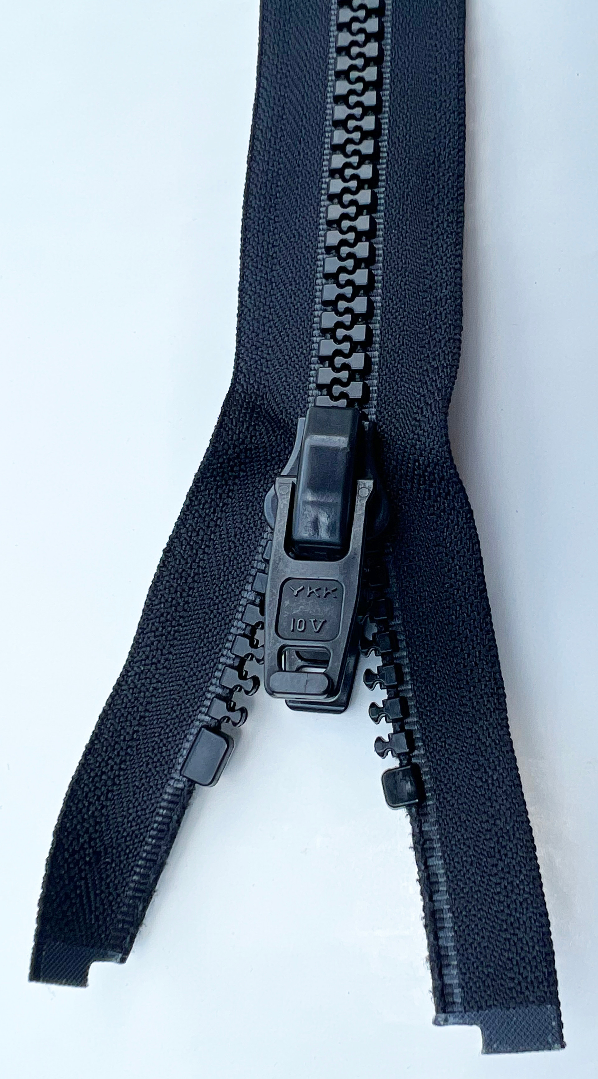 YKK® Separating Zippers (10) Nylon with Double Plastic Pull Black/White Select a Length