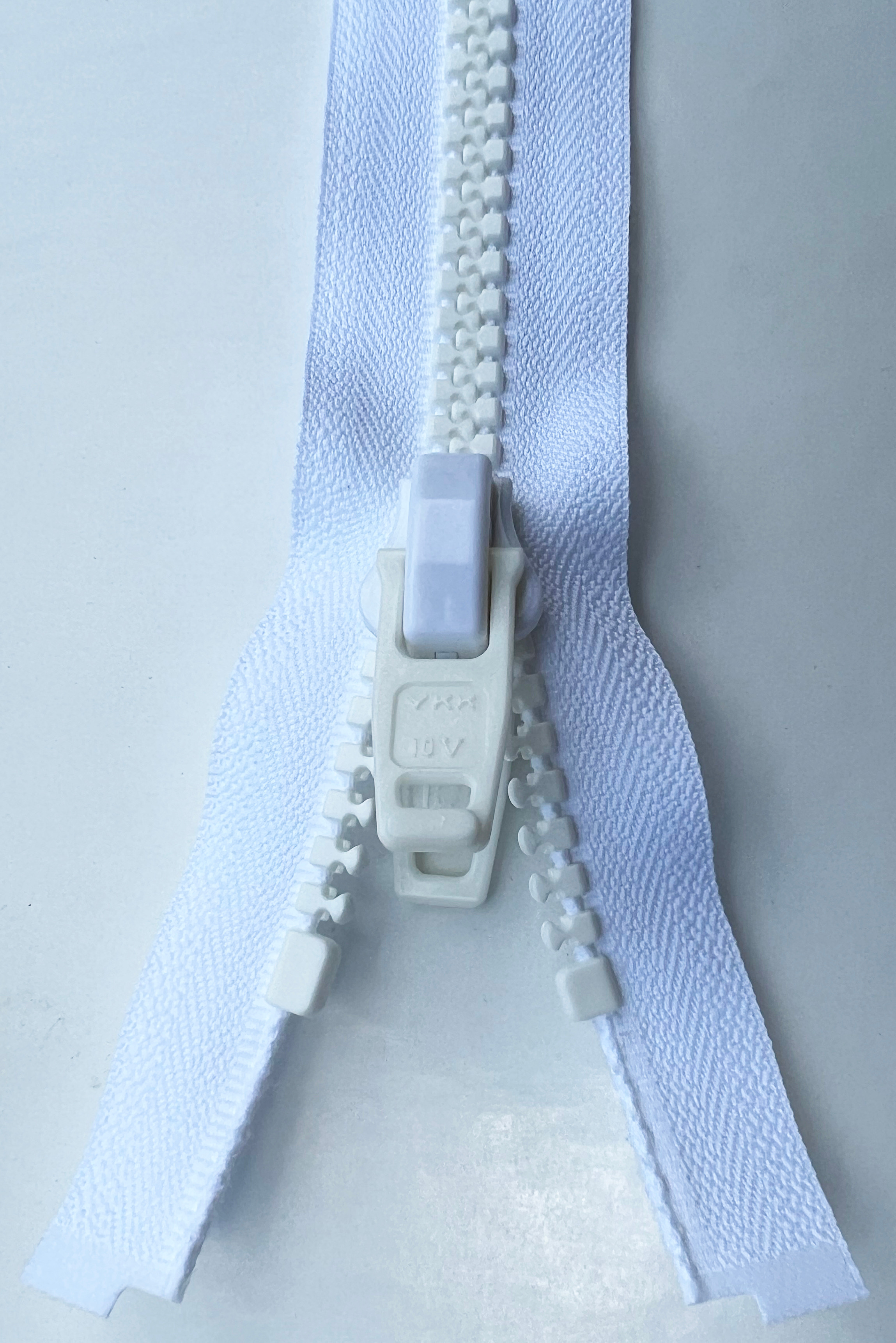 YKK® Separating Zippers (10) Nylon with Double Plastic Pull Black/White Select a Length