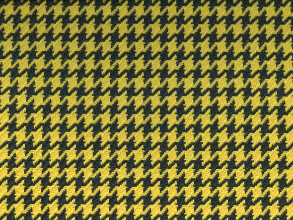 Houndstooth Fabric (54" wide) - Automotive and Furniture Upholstery Fabric - Yellow/Black - HT06