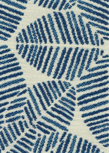 Outdura - Azure Palmetto Furniture Fabric (54" Wide) (AF1832) - UV/Mildew Resistant 100% Acrylic Upholstery