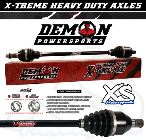 DEMON X-TREME HEAVY DUTY AXLES - REAR AXLE #PAXL-1132XHD. The Complete Axle 4340 Chromoly Steel. Larger CV Joints and Center Shaft Diameters DEMON X-TREME HEAVY DUTY AXLES - REAR AXLE #PAXL-1132XHD. The Complete Axle 4340 Chromoly Steel. Larger CV Joints and Center Shaft Diameters