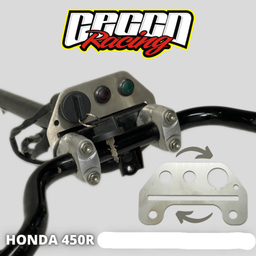 Custom Key & Light Plate - Fits Honda TRX-450R ATVs Custom Key & Light Plate - Fits Honda TRX-450R ATVs