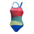 Speedo Placement Turnback Swimsuit - Red/Green - 30"