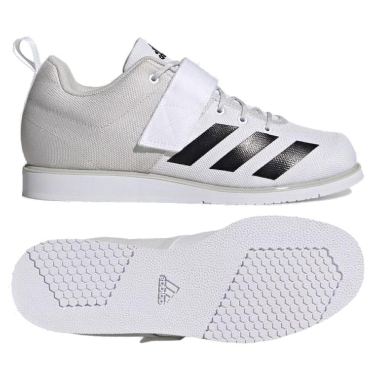 adidas Powerlift 4 White Black Weightlifting Shoes