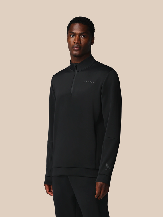 Castore Men’s Flex Long Sleeve Quarter Zip Sweatshirt - Black