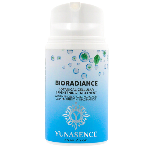 Yunasence BioRadiance Botanical Cellular Brightening Treatment with Mandelic Acid, Kojic Acid & Alpha-Arbutin for sun damage and dark spots repair