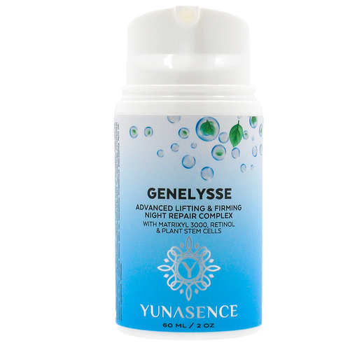Yunasence Genelysse Advanced Lifting and Firming Night Recovery Complex, with Matrixyl 3000, Retinol and Plant Stem Cells to lift and rejuvenate skin
