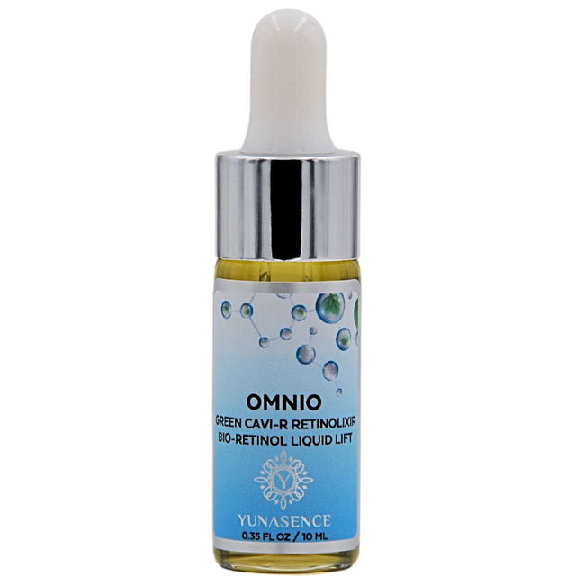 OMNIO Green Cavi-R Retinolixir, Bio-Retinol Liquid Lift, with 3% Bakuchiol, Collagen & Elastin, 10ml