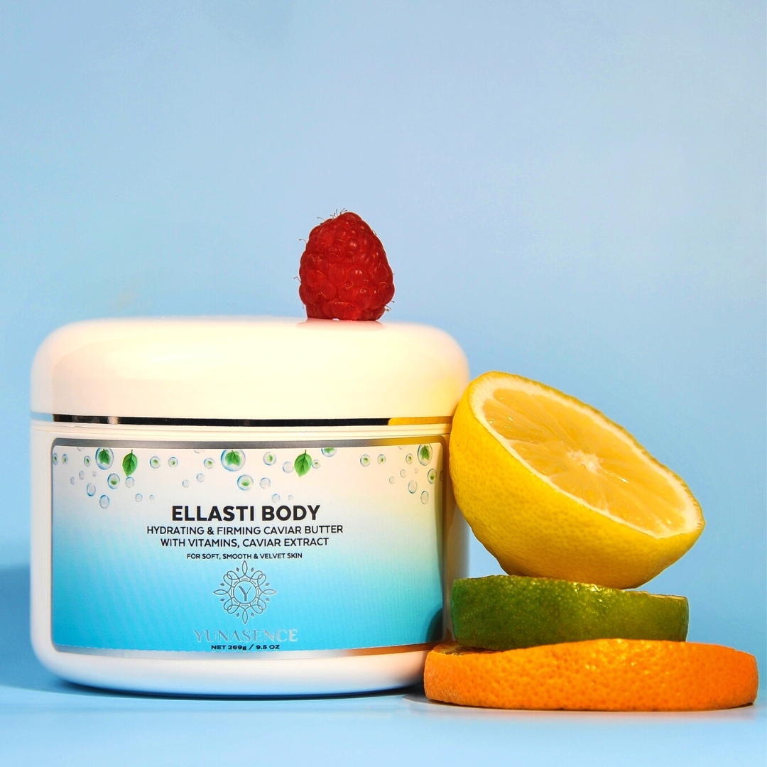 JAR OF ELLASTIBODY BUTTER WITH PROPS