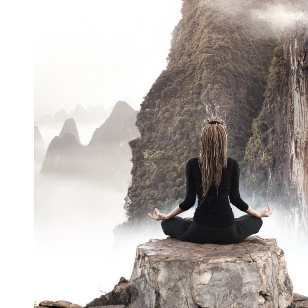 woman meditating