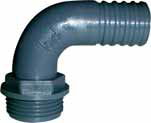 Male BSP Polypropylene PVC Hose Fitting Elbow, Male Threaded Hose