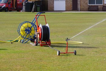 Cricket Square Watering System Hose reel Irrigator