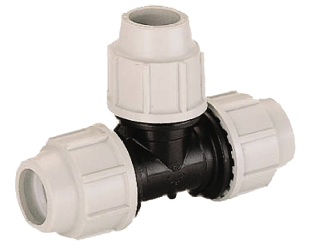 MDPE Plasson Tee Joiner compression fitting 