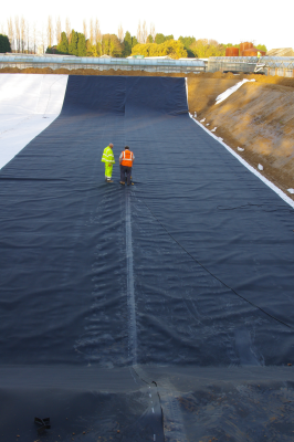 Liner being welded