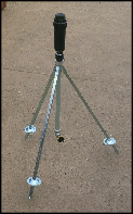 sprinkler on tripod