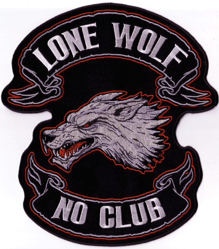 Lone Wolf Patch Lone Wolf Biker Patches