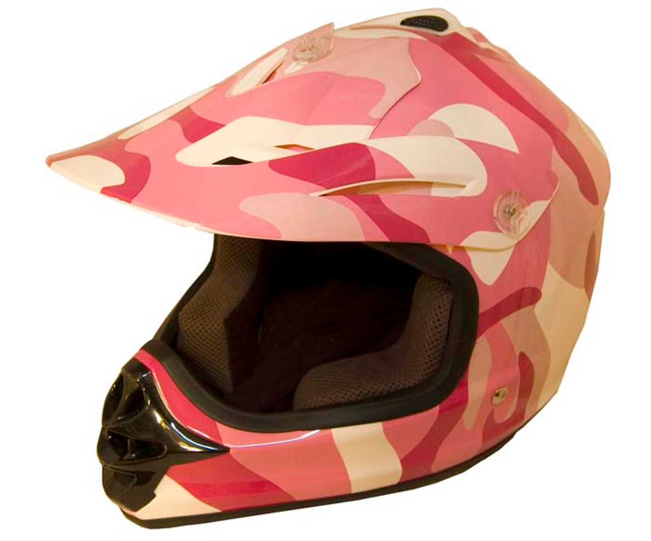 pink motocross helmet