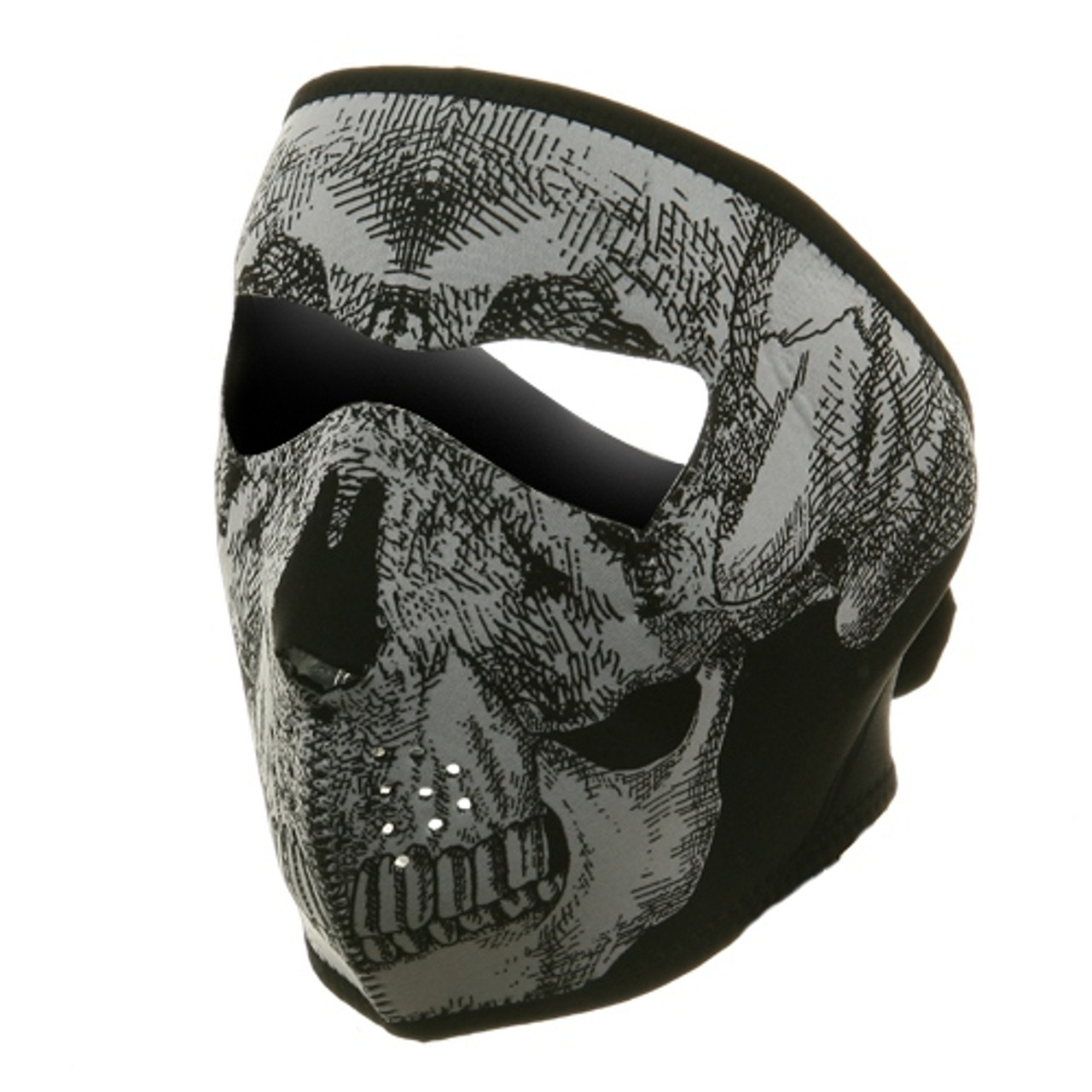 Skull (Glow-in-the-Dark Ink) Half Face Mask – Hair Glove