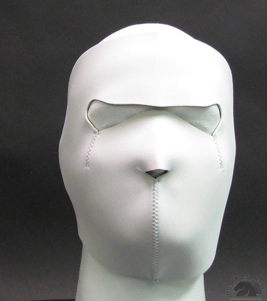 Afgørelse blæk Bukser Simple White Neoprene Face Mask - Iron Horse Helmets and Biker Masks