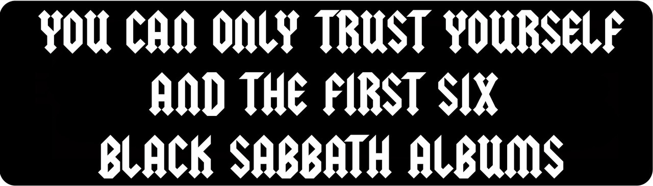 Six Black Sabbath Albums Helmet Sticker