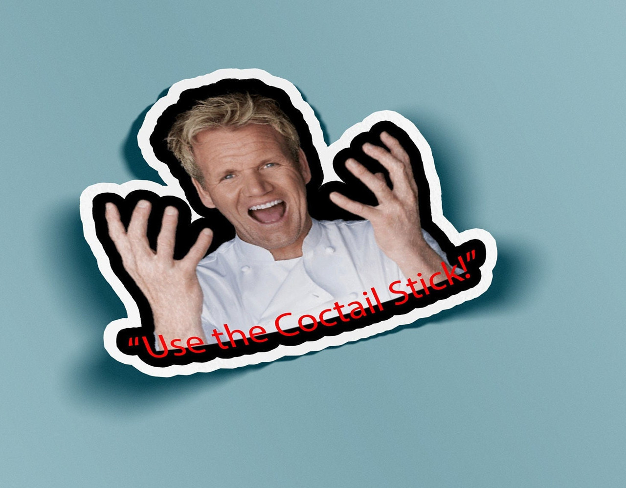 Use The Cocktail Stick Sticker - Gordon Ramsay Sticker