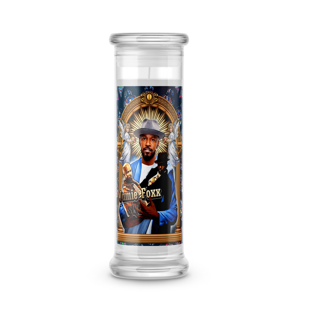 Jamie Foxx Candle Saint Jamie Foxx Prayer Candle