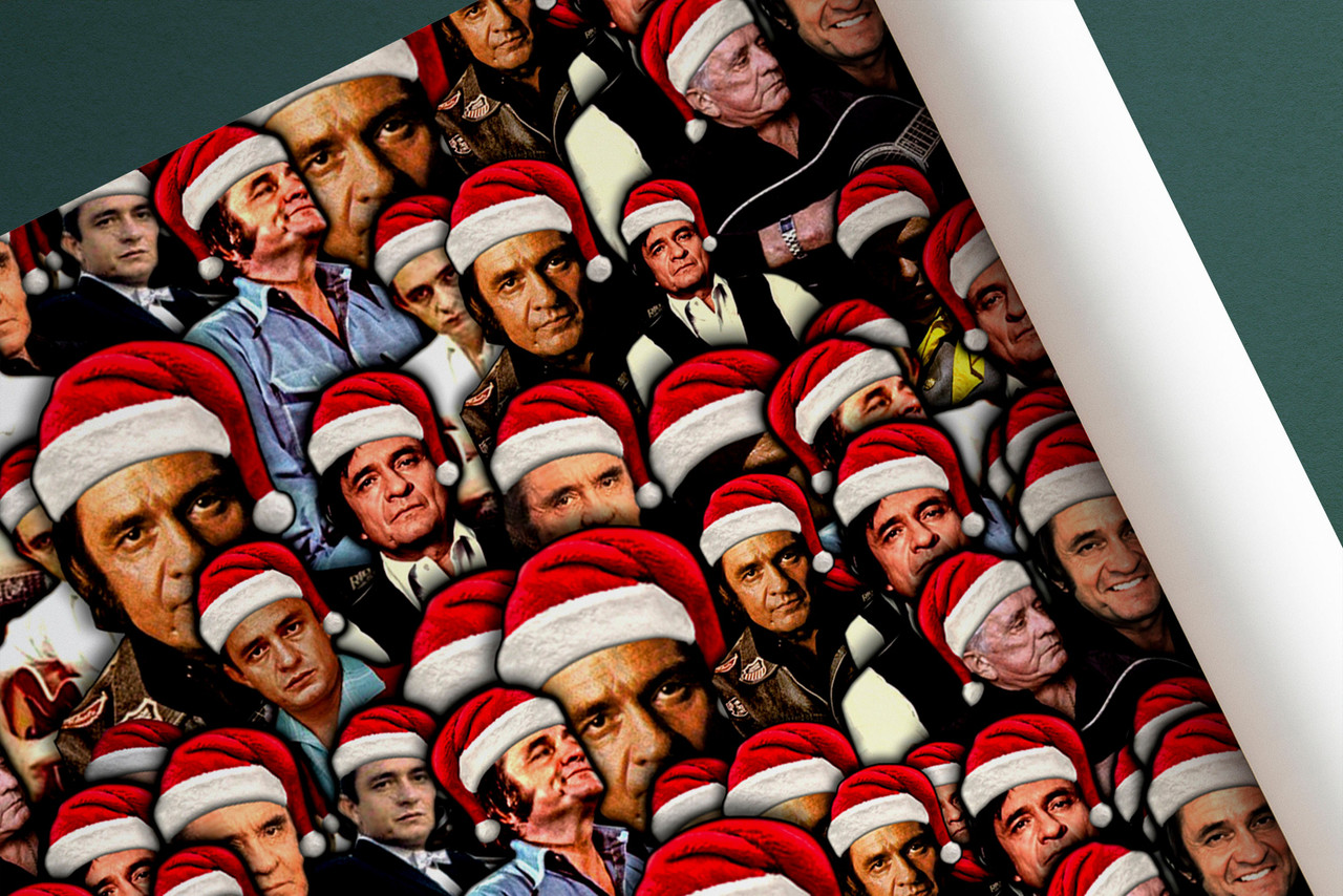 Johnny Cash Wrapping Paper - Johnny Cash Christmas Wrapping Paper ...