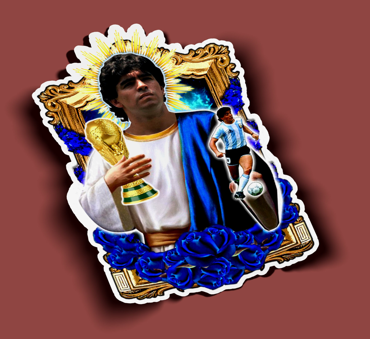STICKERS AUTOCOLLANT DIEGO Maradona RIP D10S mano de Dios decal football EUR 5,00 - FR