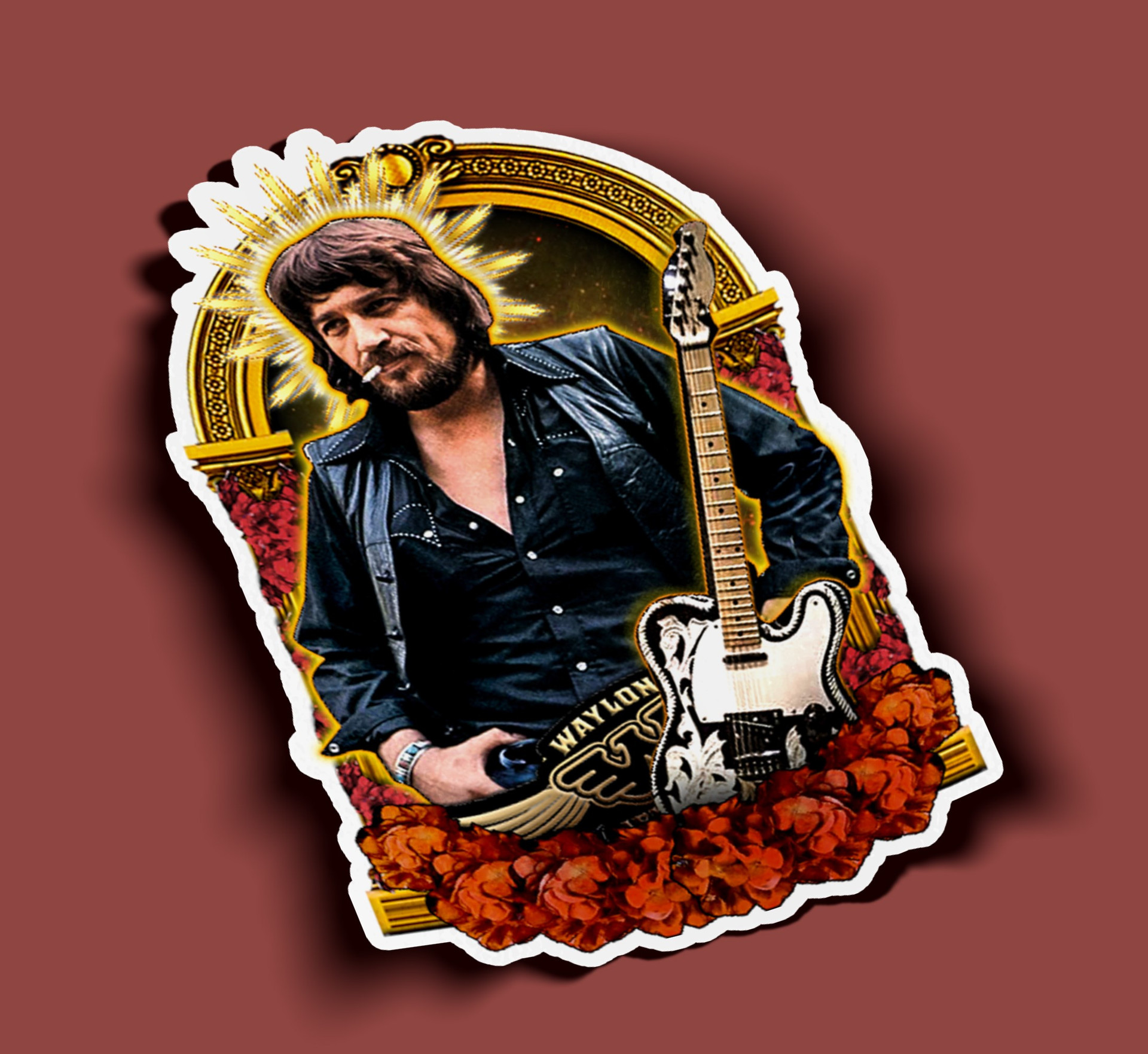 Waylen Name Sticker Saint Waylon Jennings Sticker