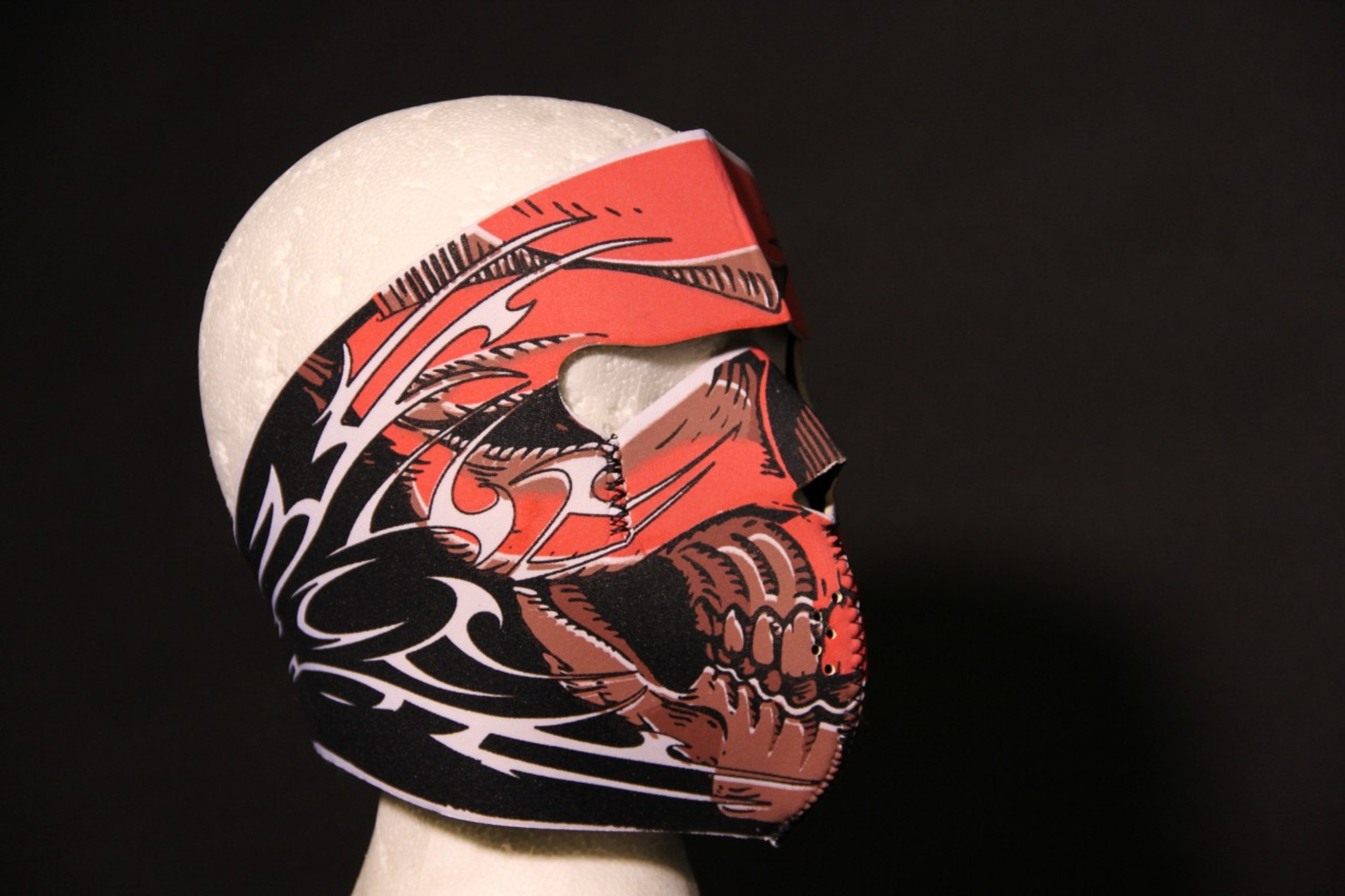 Red Tribal Skull Neoprene Face Mask 8229